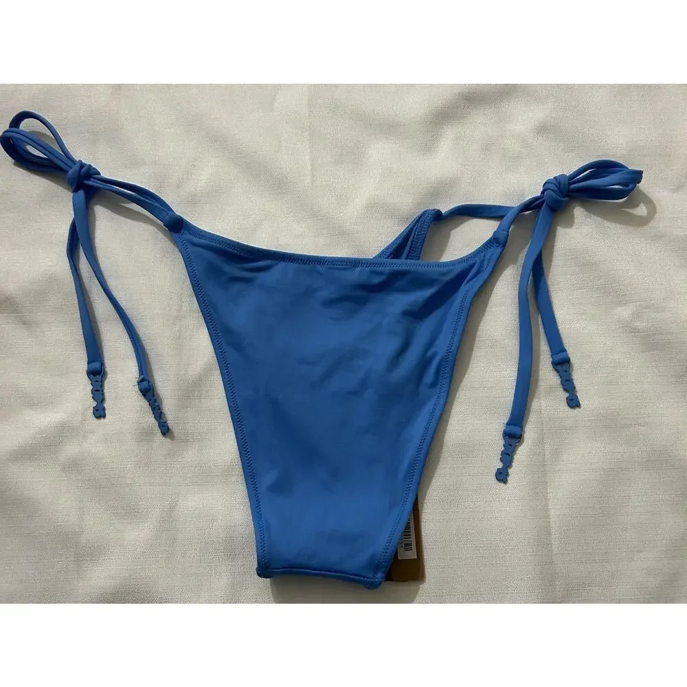 Skims NWT Recycled Swim Dip Tie Bikini Bottoms Tide Blue Size XXS